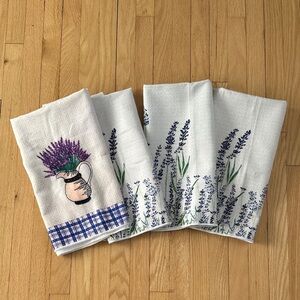 Set of 4 lavender kitchen towels